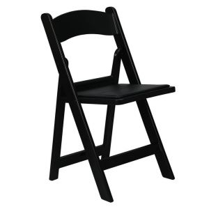 Black Resin Folding Chair